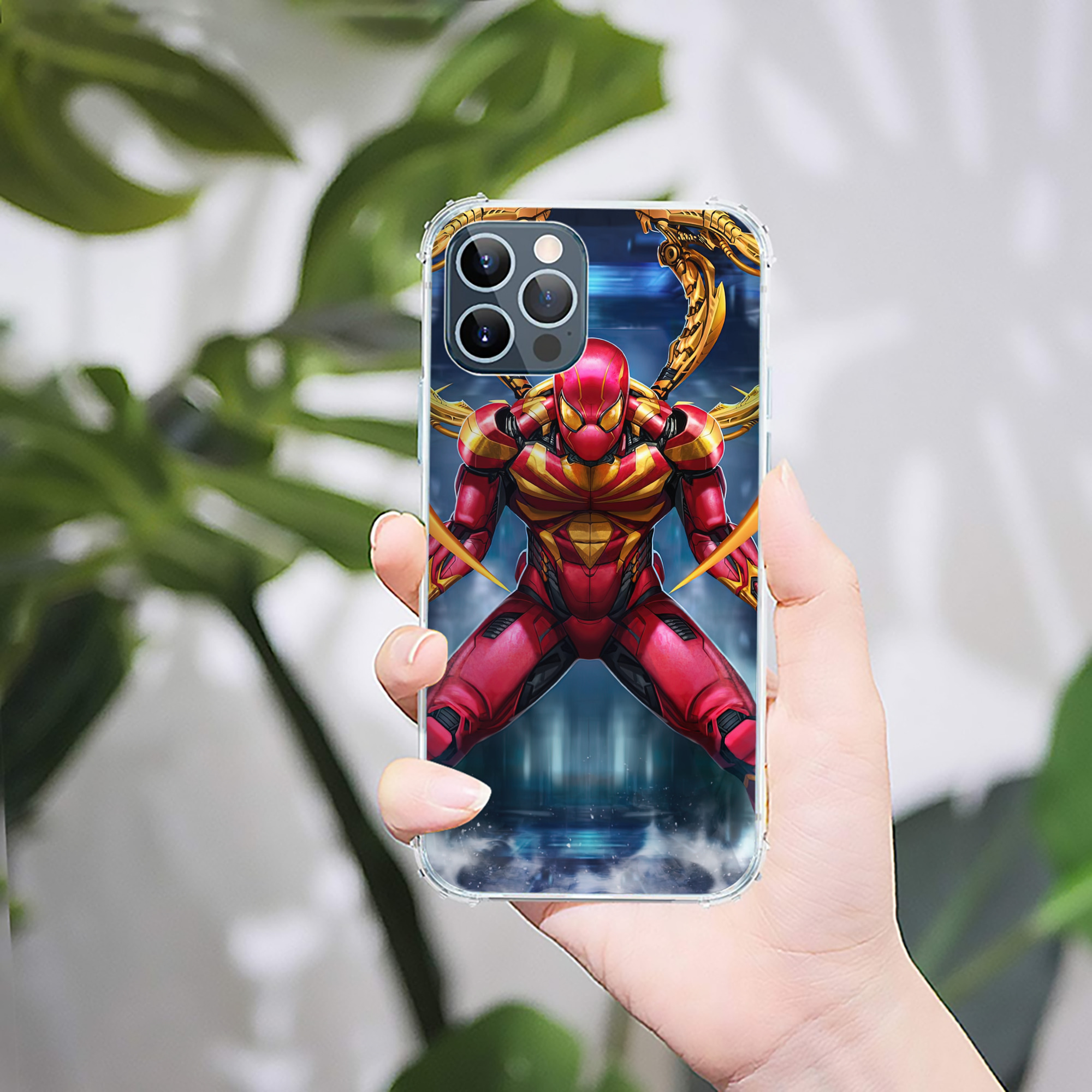 （画像用） Spider Man スパイダーマン 【iPhone 12シリーズ対応】透明スマホケース（クリアソフトケース）